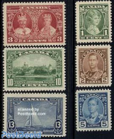 Canada 1935 Silver Jubilee 6v, Mint NH, History - Transport - Various - Kings & Queens (Royalty) - Ships And Boats - L.. - Unused Stamps