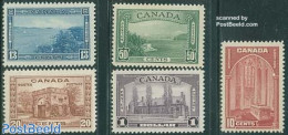 Canada 1938 Definitives 5v, Mint NH - Unused Stamps