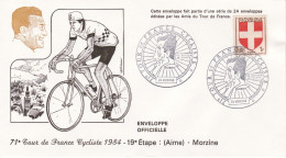 Tour De France Cycliste 1984 19é étape : Morzine (Bobet) - Commemorative Postmarks