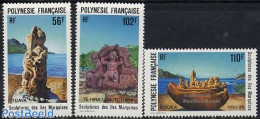 French Polynesia 1991 Sculptures 3v, Mint NH, Art - Sculpture - Unused Stamps