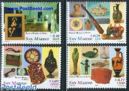 San Marino 2001 New National Museum 4v, Mint NH, Art - Art & Antique Objects - Museums - Paintings - Unused Stamps