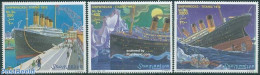 Somalia 1998 Titanic 3v, Mint NH, History - Transport - Ships And Boats - Titanic - Disasters - Ships