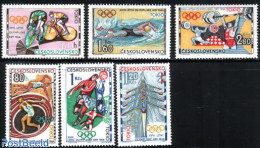 Czechoslovkia 1964 Olympic Games Tokyo 6v, Mint NH, Sport - Athletics - Cycling - Football - Kayaks & Rowing - Olympic.. - Altri & Non Classificati