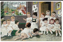Bébés Multiples à L'école, Série 267, Tb Allemand  Envoi 1905 D'Alsace à Coln - Babies