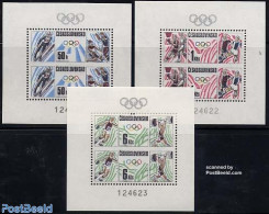 Czechoslovkia 1988 Olympic Games Calgary & Seoul 3 S/s, Mint NH, Sport - Athletics - Basketball - Football - Ice Hocke.. - Other & Unclassified