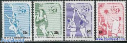 Albania 1985 Basketball Games 4v, Mint NH, Sport - Basketball - Sport (other And Mixed) - Basketball