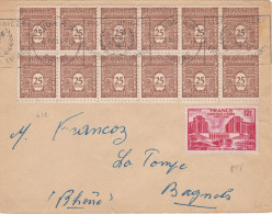 Enveloppe 1948  Lyon à Bagnols (Rhône)  N° Y&T 622 Et 818 - Covers & Documents