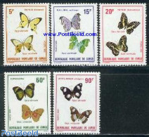 Congo Republic 1980 Butterflies 5v, Mint NH, Nature - Butterflies - Sonstige & Ohne Zuordnung