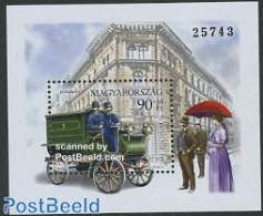 Hungary 1997 Stamp Day S/s, Mint NH, Transport - Various - Post - Stamp Day - Automobiles - Street Life - Art - Fashion - Ongebruikt
