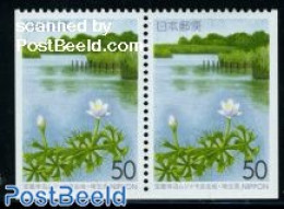 Japan 1997 Saitama Bottom Booklet Pair, Mint NH, Nature - Flowers & Plants - Unused Stamps