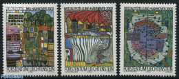 Liechtenstein 2000 Expo Hannover, Hundertwasser 3v, Mint NH, Various - World Expositions - Art - Hundertwasser - Moder.. - Unused Stamps