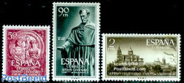 Spain 1953 Salamanca University 3v, Unused (hinged), Science - Education - Stamp Day - Ongebruikt