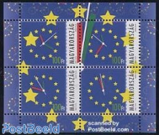 Hungary 2004 New EU Members S/s, Mint NH, History - Europa Hang-on Issues - Art - Clocks - Unused Stamps