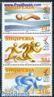 Albania 2001 Mediterranean Games Tunis 3v, Mint NH, Sport - Cycling - Sport (other And Mixed) - Swimming - Ciclismo