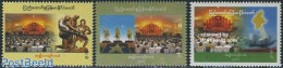 Myanmar/Burma 2007 Constitution 3v, Mint NH, Various - Justice - Maps - Sculpture - Geographie
