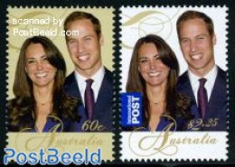 Australia 2011 William & Kate Wedding 2v, Mint NH, History - Kings & Queens (Royalty) - Nuovi