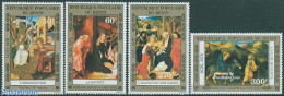 Benin 1976 Christmas 4v, Mint NH, Religion - Christmas - Art - Paintings - Unused Stamps