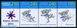 Kazakhstan 2010 Asia Games 4v [:::] Or [+], Mint NH, Sport - Skiing - Sport (other And Mixed) - Ski