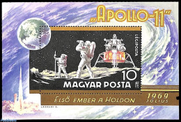 Hungary 1969 Apollo 11 S/s, Mint NH, Transport - Space Exploration - Ungebraucht