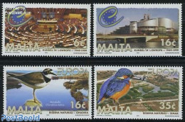 Malta 1999 European Issue 4v, Mint NH, History - Nature - Europa Hang-on Issues - Birds - Kingfishers - Idées Européennes