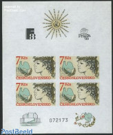 Czechoslovkia 1988 Finlandia/Praga 88 S/s, Mint NH, Nature - Birds - Philately - Pigeons - Other & Unclassified