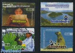 Ecuador 2011 Provinces 4v, Mint NH, Nature - Various - Animals (others & Mixed) - Fruit - Sea Mammals - Maps - Frutta