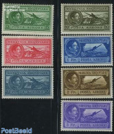 Albania 1930 Airmail Definitives 7v, Mint NH, Transport - Aircraft & Aviation - Airplanes