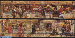 Hungary 2000 Millennium, History 2 S/s, Mint NH, History - Nature - Religion - Transport - History - Kings & Queens (R.. - Neufs