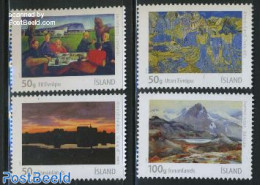 Iceland 2011 Paintings 4v, Mint NH, Nature - Horses - Art - Modern Art (1850-present) - Paintings - Neufs