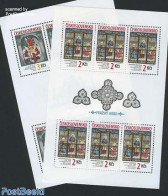 Czechoslovkia 1987 Praha Burg, 2 M/ss, Mint NH, History - Coat Of Arms - Art - Stained Glass And Windows - Andere & Zonder Classificatie