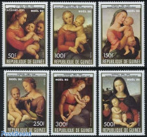 Guinea, Republic 1991 Raphael Paintings 6v, Mint NH, Religion - Christmas - Art - Paintings - Raphael - Noël