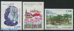 Monaco 2011 Flowers & Gardens 3v, Mint NH, Nature - Flowers & Plants - Gardens - Unused Stamps
