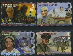 Cayman Islands 2011 Pioneers 4v, Mint NH, Health - History - Religion - Transport - Health - Militarism - Churches, Te.. - Militaria