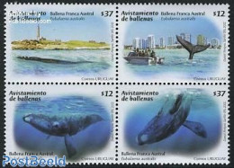 Uruguay 2011 Whales 4v [+], Mint NH, Nature - Transport - Various - Sea Mammals - Ships And Boats - Lighthouses & Safe.. - Bateaux