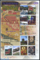 Japan 2001 World Heritage (3) 10v M/s, Mint NH, History - Religion - World Heritage - Churches, Temples, Mosques, Syna.. - Ungebraucht