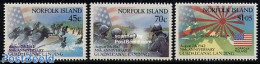 Norfolk Island 1992 Guadalcanal 3v, Mint NH, History - Various - Militarism - World War II - Maps - Militaria