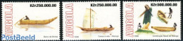 Angola 1998 Tradional Ships 3v, Mint NH, Transport - Ships And Boats - Bateaux