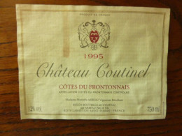 Château Coutinel - 1995 - Côtes Du Frontonnais - Arbeau Père Et Fils à Labastide Saint Pierre - Autres & Non Classés