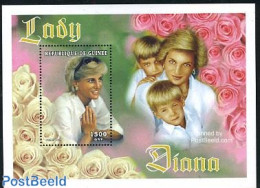 Guinea, Republic 1997 Death Of Diana S/s (praying), Mint NH, History - Nature - Charles & Diana - Kings & Queens (Roya.. - Royalties, Royals
