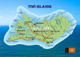 Australia Tiwi Islands Map New Postcard * Carte Geographique * Landkarte - Non Classés