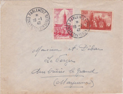 Enveloppe 1947  Parlement Congrès De Versailles Le 16/01/1947 N) Y&T 772 - 773 - Lettres & Documents