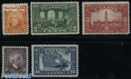 Canada 1927 Confederation 5v, Mint NH, Various - Maps - Unused Stamps