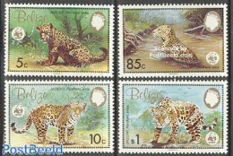 Belize/British Honduras 1983 WWF, Jaguar 4v, Mint NH, Nature - Animals (others & Mixed) - Cat Family - World Wildlife .. - British Honduras (...-1970)