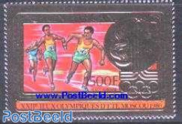 Central Africa 1980 Olympic Games 1v, Gold, Mint NH, Sport - Athletics - Olympic Games - Leichtathletik