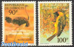 Djibouti 1977 Birds 2v, Mint NH, Nature - Birds - Djibouti (1977-...)