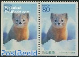 Japan 2001 Snow Marter Bottom Booklet Pair, Mint NH - Unused Stamps