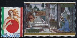 Japan 2001 Italian Year 3v (1v+[:]), Mint NH, Art - Paintings - Unused Stamps