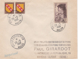 Enveloppe 1953  Foire Exposition MACON Le 23/05/1953   N° Y&T 738 - 757 - Covers & Documents