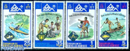 New Hebrides 1975 Jamboree Norway 4v F, Mint NH, Sport - Transport - Kayaks & Rowing - Scouting - Ships And Boats - Ongebruikt