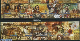 Hungary 2001 History 2 S/s, Mint NH, History - Nature - Transport - History - Horses - Motorcycles - Art - Bridges And.. - Unused Stamps